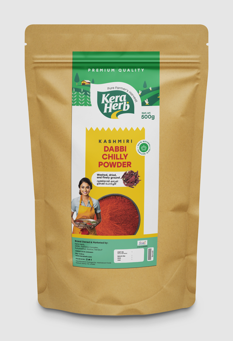 Fresh Kashmiri Dabbi Chilli Powder - Washed, Dried and Finely Ground