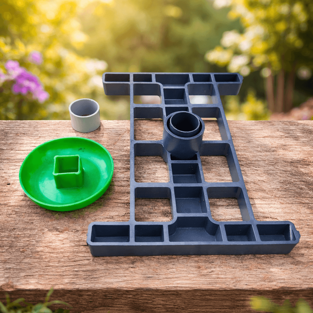 Stingless Bee Hive Stand Top Set (3-Piece Fiber Mount)